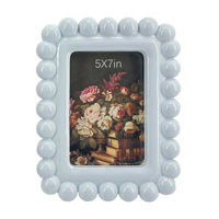 Clear Beaded Picture Frame, Light Blue, 5x7 in