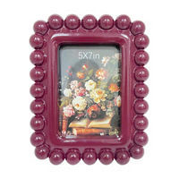 Clear Beaded Picture Frame, Purple, 5x7 in