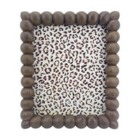 Brown Wood Beaded Picture Frame, 8x10 in