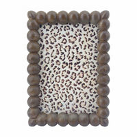 Brown Wood Beaded Picture Frame, 5x7 in