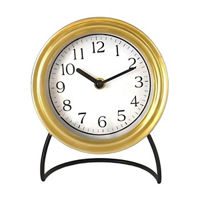 Vintage Gold Round Table Clock