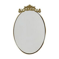 Vintage Gold Ornate Oval Wall Mirror