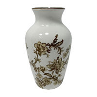 White & Yellow Ditsy Floral Vase, 8.5 in