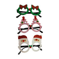 Christmas Novelty Holiday Glasses, 3 Assorted Styles