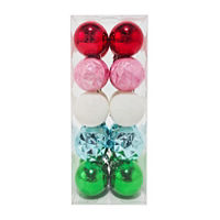 Christmas Multicolor Ball Ornaments, 20 ct