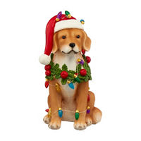 Christmas LED Light-Up Santa Dog Tabletop Decor