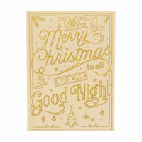 'Merry Christmas to All' Gold Decorative Book Box,