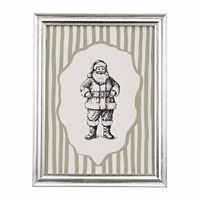 Christmas Striped Santa Claus Framed Canvas Wall Art, 11 x 14 in