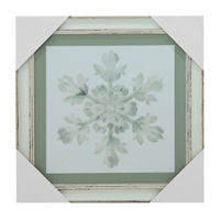 Snowflake Framed Canvas Wall Art, 10x10 in