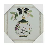 Christmas Ornament Framed Canvas Wall Art, 10x10 in