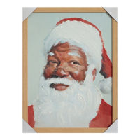 Santa Claus Framed Canvas Wall Art, 18x24 in