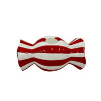 Christmas Red Striped Candy Candle Holder