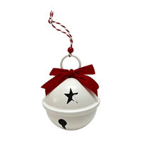 Christmas White Bell Tabletop Decor, 9 in