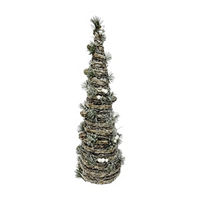 Christmas Green Rattan Tree Decoration, 24 in