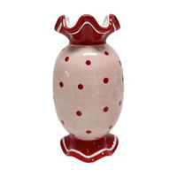 Christmas Pink Polka Dot Candy Vase