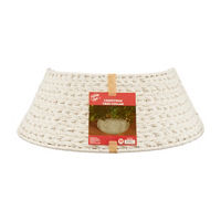 Holiday Style Ivory Woven Christmas Tree Collar