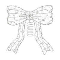 Christmas Bow Tree Topper with Pearl Details