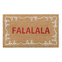 Christmas 'Fa La La La La' Coir Doormat, 18x30 in