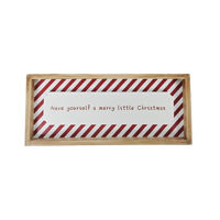 Christmas White Striped 'Have Yourself A Merry Little