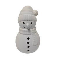 Christmas White Stone Snowman Tabletop Decor