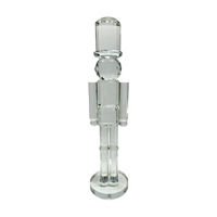 Christmas Glass Nutcracker Tabletop Decor, 12 in