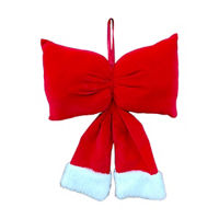 Christmas Red Santa Suit Bow Decor, Large