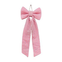 Christmas Red Gingham Bow Decor, Medium