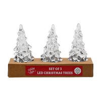 Holiday Style Clear LED Christmas Trees, 3 pk