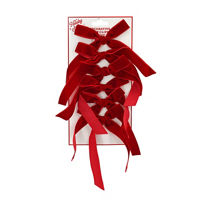 Holiday Style Red Bow Clips, 6 ct