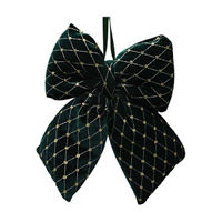 Christmas Green Velvet Bow, Medium