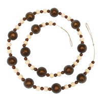Christmas Brown Beaded Garland, 72 in