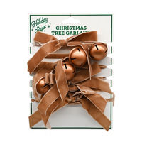 Holiday Style Brown Bell Bow Garland, 72 in