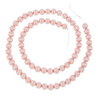 Christmas Pink Beaded Silver Wire Garland, 72 in