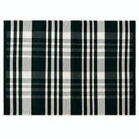 Christmas Black & White Plaid Scatter Rug, 24x36
