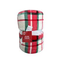 Plaid Printed Flannel Throw, 50 x 60 inch