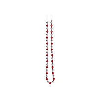 Christmas Red & Silver Beaded Garland, 72 in