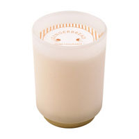 Christmas Gingerbread Scented Candle in Frosted White Jar,