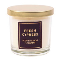 Christmas White Jar Candle in Fresh Cypress Scent,