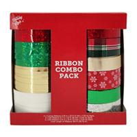 Holiday Style Ribbon Combo Pack, 160 ft, 3 Assorted Styles