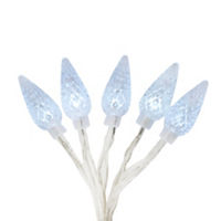 Holiday Style Faceted Cool White Bulb LED String Lights, 20 ct, 8.9 ft