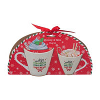 Christmas White Mama & Mini Merry Mug Set