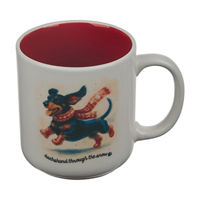 Christmas White "Dachshund Through the Snow" Dog Mug