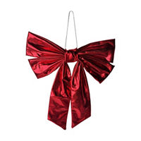 Christmas Metallic Red Decorative Bow