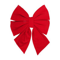 Christmas Red Jumbo Plush Bow Decor