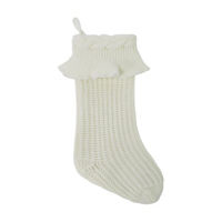 Christmas Cream Knit Stocking