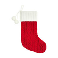 Christmas Red Knit Stocking