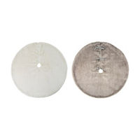 Christmas Faux Fur Tree Skirt, 2 Assorted Colors