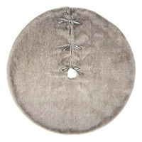 Christmas Taupe Faux Fur Tree Skirt