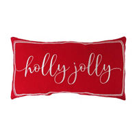 Christmas Red 'Holly Jolly' Pillow