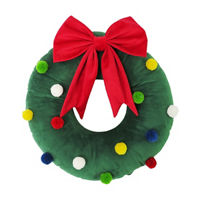 Christmas Wreath Novelty Pillow